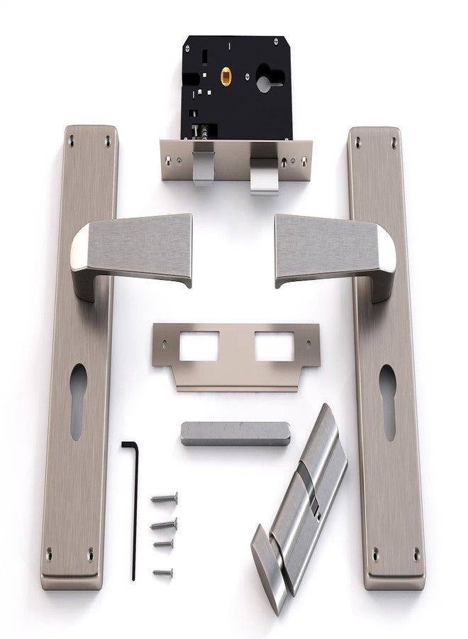 Crust Heavy Duty Mortise Door Lock Set for Main Door, Door Handle Lock Set for Main Door Lock, Office/Hotel/Bathroom (CRZ015, Matt Satin) - Image 4